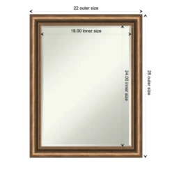 Amanti Art Manhattan Bronze Narrow Wood Bathroom Wall Mirror - 22 x 28 -Amanti Art Shop GUEST 616ce913 dcea 4055 9019 02aaac98d048