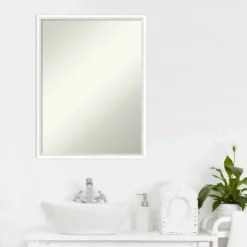 Amanti Art Lucie White Wood Bathroom Wall Mirror - 19" x 25" 15 Amanti Art Lucie White Wood Bathroom Wall Mirror - 19" x 25" -Amanti Art Shop GUEST 616daaec 3057 44f7 9a24 8c60e56d9fd3