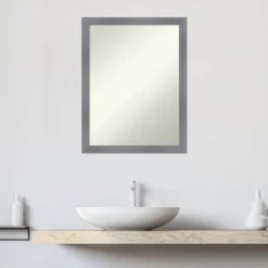 Amanti Art Edwin Gray Non-Beveled Wood Bathroom Wall Mirror, 21" x 27" 15 Amanti Art Edwin Gray Non-Beveled Wood Bathroom Wall Mirror, 21" x 27" -Amanti Art Shop GUEST 61bfaade c500 4a86 8955 e3f9e66b369e