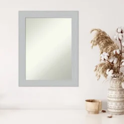 Amanti Art 22" x 28" Shiplap White Real Wood Wall Mirror -Amanti Art Shop GUEST 61d85e19 ccd0 413d 837a 8b24b1ac8065