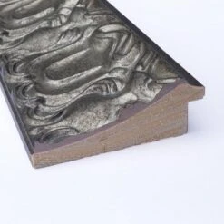 Amanti Art Silver Luxor Wood Wall Mirror - 34" x 28" Non-Beveled Frame