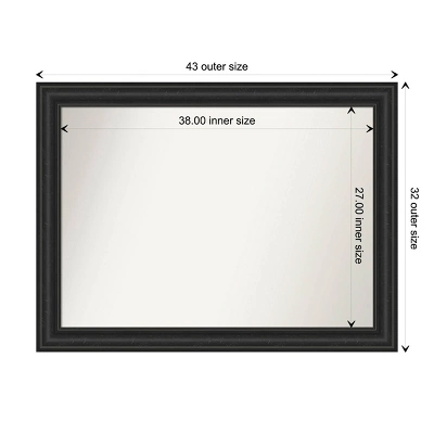Amanti Art Shipwreck Black Wall Mirror - 44" x 33" Modern Rectangular Decor 11 Amanti Art Shipwreck Black Wall Mirror - 44" x 33" Modern Rectangular Decor - Image 9