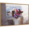 Amanti Art 23" x 16" Llama With Colorful Hat Framed Canvas Wall Art by Jutta Riegel 2 Amanti Art 23" x 16" Llama With Colorful Hat Framed Canvas Wall Art by Jutta Riegel -Amanti Art Shop GUEST 63d1cf95 dbad 42f5 bfe8 5502106836aa