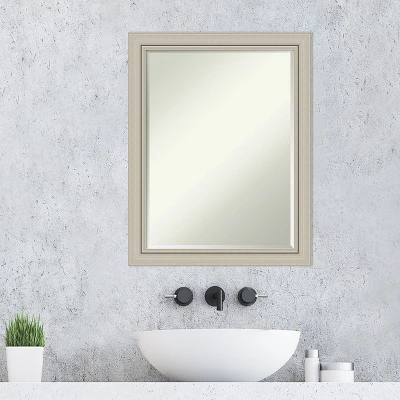 Amanti Art Romano Silver Narrow Wood Bathroom Wall Mirror - 27.75 x 21.75 8 Amanti Art Romano Silver Narrow Wood Bathroom Wall Mirror - 27.75 x 21.75 - Image 6