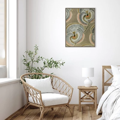 Baxter Mill Archive Delicate Deco Plant Pattern V - 23" x 30" Framed Canvas Wall Art 7 Baxter Mill Archive Delicate Deco Plant Pattern V - 23" x 30" Framed Canvas Wall Art - Image 5