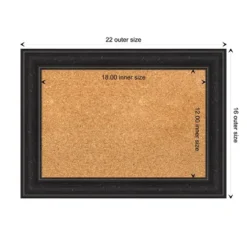 Amanti Art Shipwreck Narrow Framed Corkboard, Distressed Black Finish -Amanti Art Shop GUEST 646e13ec 8e83 43f3 a9c0 235563c3c276