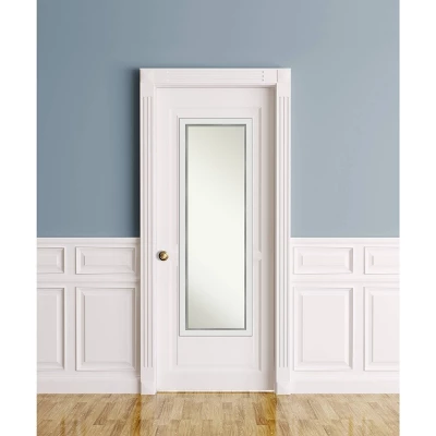Amanti Art 17" x 51" Eva White Silver Framed Full Length Door Mirror 9 Amanti Art 17" x 51" Eva White Silver Framed Full Length Door Mirror - Image 7