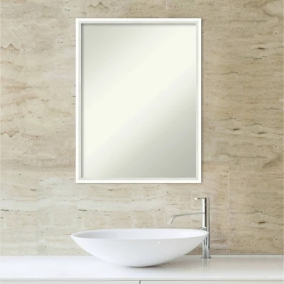 Amanti Art Lucie White Wood Bathroom Wall Mirror - 19" x 25" 6 Amanti Art Lucie White Wood Bathroom Wall Mirror - 19" x 25" - Image 4
