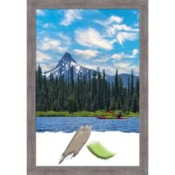 Amanti Art Pinstripe Plank Grey Narrow Picture Frame - 11x14 Handcrafted -Amanti Art Shop GUEST 65527a1a 1457 4eed b616 c825b162dc63