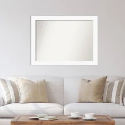 Amanti Art Cabinet White Large Wall Mirror, 44" x 33" Non-Beveled -Amanti Art Shop GUEST 6598b738 2c22 46ec 9f0f 13414d0c137b