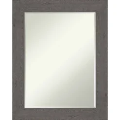 Amanti Art Rustic Plank Espresso Petite Bevel Bathroom Wall Mirror -Amanti Art Shop GUEST 65a20bfa d51a 4c52 9713 f028da2cf4a6