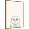 Amanti Art Animal Mug III Owl Framed Canvas Wall Art by Victoria Borges - 18x24 Gold -Amanti Art Shop GUEST 65c77303 933f 4856 a6cb ea82a9bb9b31