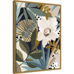 Amanti Art Floral Symphony I by Eva Watts - 18" x 24" Framed Canvas Wall Art