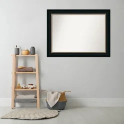 Amanti Art Paragon Bronze Non-Beveled Bathroom Wall Mirror (45" x 34") -Amanti Art Shop GUEST 66daa21c f788 476e 891a 131ffc86419e