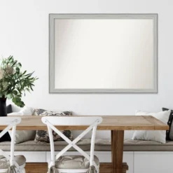 41" X 30" Non-Beveled Bel Volto Silver Wood Wall Mirror - Amanti Art: Modern Rectangle, Wall Mount, Includes Hardware -Amanti Art Shop GUEST 6718f346 828e 4488 b166 64f7138fd5bf