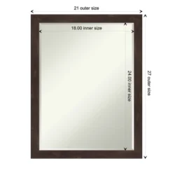 Amanti Art Fresco Petite Bevel Wood Bathroom Wall Mirror - Dark Walnut 14 Amanti Art Fresco Petite Bevel Wood Bathroom Wall Mirror - Dark Walnut -Amanti Art Shop GUEST 673e0e3e fc2b 4afa a141 e2711ba21166