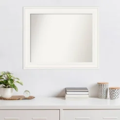 Amanti Art Ridge White Contemporary Wall Mirror - 34" x 28" 15 Amanti Art Ridge White Contemporary Wall Mirror - 34" x 28" -Amanti Art Shop GUEST 6765e7bd 8329 4b52 a1ff a4947f732467