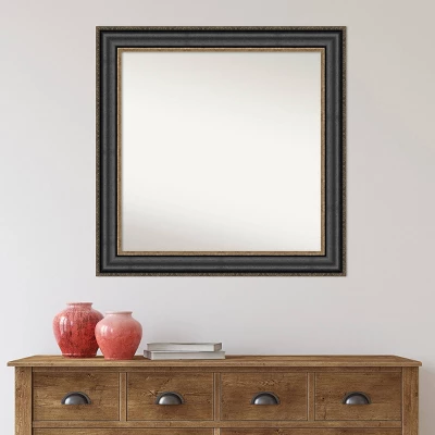 Amanti Art Thomas Black Bronze 32" x 32" Non-Beveled Square Bathroom Wall Mirror 8 Amanti Art Thomas Black Bronze 32" x 32" Non-Beveled Square Bathroom Wall Mirror - Image 6