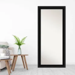 Amanti Art 30" x 66" Parlor Black Full Length Floor Leaner Mirror -Amanti Art Shop GUEST 6812885c 3010 424a b3c4 2b25b394ff8e