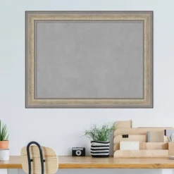 Amanti Art Fleur Champagne Silver Framed Magnetic Board - 33" x 25" -Amanti Art Shop GUEST 681698cc f788 43c7 ba45 f15ab839caa5