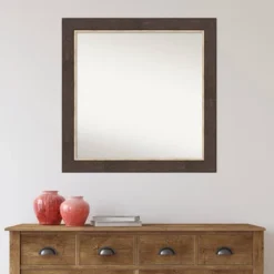 31" X 31" Non-Beveled Lined Bronze Wall Mirror - Amanti Art -Amanti Art Shop GUEST 684e482b adf4 4787 a351 83fc3fbc9bdd