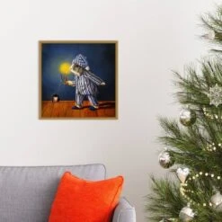 Amanti Art "The Night Before Christmas Mouse" by Lucia Heffernan - 16" x 16" Framed Canvas -Amanti Art Shop GUEST 686879f4 5d5a 43fa 82a2 5f102103b582