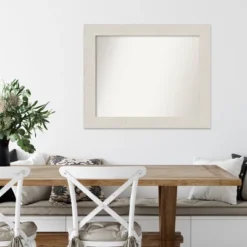 34" X 28" Non-Beveled Rustic Plank White Wall Mirror - Amanti Art 14 34" X 28" Non-Beveled Rustic Plank White Wall Mirror - Amanti Art -Amanti Art Shop GUEST 68e14679 1c12 4076 9ac3 307bb9fc0caa