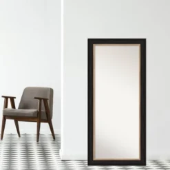 Amanti Art Vogue Black Full Length Floor Leaner Mirror - 31" x 67" -Amanti Art Shop GUEST 68ffccdb 6670 4e05 b44f effaa18a15cb