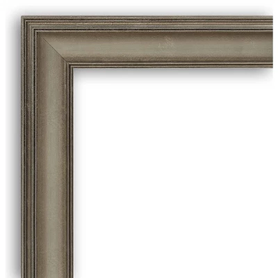 34" X 28" Non-Beveled Mezzanine Antique Silver Narrow Wood Wall Mirror - Amanti Art: Includes Mounting Hardware, Spot Clean 4 34" X 28" Non-Beveled Mezzanine Antique Silver Narrow Wood Wall Mirror - Amanti Art: Includes Mounting Hardware, Spot Clean - Image 2