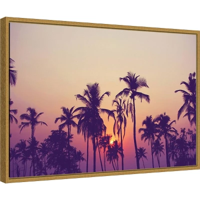 Amanti Art Palm Sky 1 by Design Fabrikken Framed Canvas Wall Art - 23" x 16" 3 Amanti Art Palm Sky 1 by Design Fabrikken Framed Canvas Wall Art - 23" x 16"