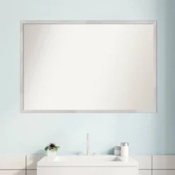 Amanti Art Svelte Silver Wood Bathroom Wall Mirror - 38" x 26" -Amanti Art Shop GUEST 69b0ce96 43f1 44ea bfe3 24de7eb3a928