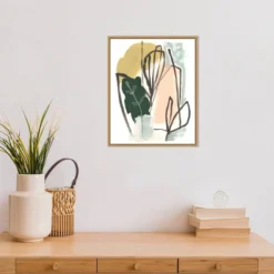 Amanti Art "Tropical Abstract I" Framed Canvas Wall Art by June Erica Vess - 16" x 20" -Amanti Art Shop GUEST 69d623e5 26ee 4392 b5f9 f12b916fa161