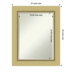 Amanti Art Landon Gold Petite Bevel Bathroom Wall Mirror (30.25 x 24.25) -Amanti Art Shop GUEST 69fca1ee fddc 490c 9edb 8299b053fd18