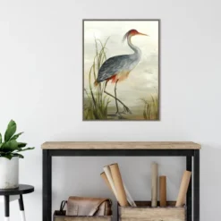 Amanti Art Heron by Aimee Wilson Framed Canvas Wall Art - Gray Wash Float Frame -Amanti Art Shop GUEST 6a7a54a1 87e5 4ec4 ac68 26e501c7d692