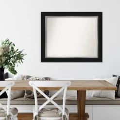 Amanti Art Eva Black Silver Wall Mirror - 34 x 28 Inch Custom Framed Decor -Amanti Art Shop GUEST 6a7a9388 98b1 471a aa5e 4121e90dc33c