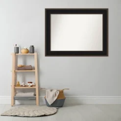 Amanti Art Mezzanine Wood Wall Mirror, Espresso Brown - 46" x 35" -Amanti Art Shop GUEST 6a8b1cc3 f8de 4544 a4b9 630d89d3362d