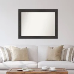 44" X 33" Non-Beveled Rustic Plank Espresso Wall Mirror - Amanti Art: Rectangle, Polystyrene Frame, Wall Mounted -Amanti Art Shop GUEST 6ac56826 9599 457d a041 9c12a80c7337