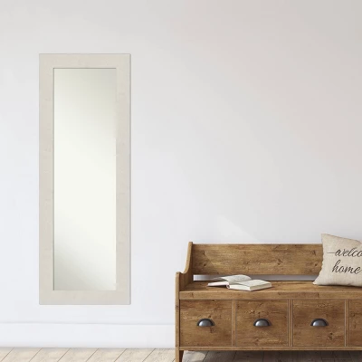 Amanti Art Rustic Plank White Full Length Over-The-Door Mirror 9 Amanti Art Rustic Plank White Full Length Over-The-Door Mirror - Image 7