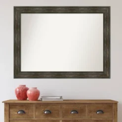 Amanti Art Rail Rustic Char Bathroom Wall Mirror, 44" x 33" Non-Beveled Designer Frame 14 Amanti Art Rail Rustic Char Bathroom Wall Mirror, 44" x 33" Non-Beveled Designer Frame -Amanti Art Shop GUEST 6c56afb1 ed97 499d 886c 24dfbfc5aaa4