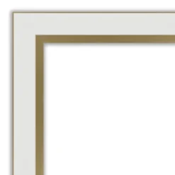Amanti Art 31" x 25" Modern Rectangle Wall Mirror - Eva White Gold Frame -Amanti Art Shop GUEST 6c96796d 524d 416d 92c3 4ea8a32508da