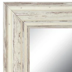 Amanti Art Country White Wash Framed Beveled Wall Mirror - 32" x 26" -Amanti Art Shop GUEST 6d1e0c3f 4a36 430f 93df 0c80c7ead081
