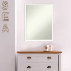 19" X 25" Non-Beveled Lucie White Wood Wall Mirror - Amanti Art 14 19" X 25" Non-Beveled Lucie White Wood Wall Mirror - Amanti Art -Amanti Art Shop GUEST 6d2d4959 6873 4d70 8261 a106a3e6ad89
