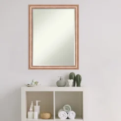 Amanti Art Harmony Rose Gold Petite Bevel Wood Bathroom Wall Mirror (26.5 x 20.5 In.) -Amanti Art Shop GUEST 6d79c601 89c1 434e a7c1 63e8fad1be61