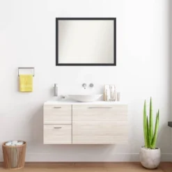 Amanti Art Stylish Black Wood Bathroom Wall Mirror - 30" x 24" 13 Amanti Art Stylish Black Wood Bathroom Wall Mirror - 30" x 24" -Amanti Art Shop GUEST 6d83fd34 d167 4c11 b323 5b4b5be83463