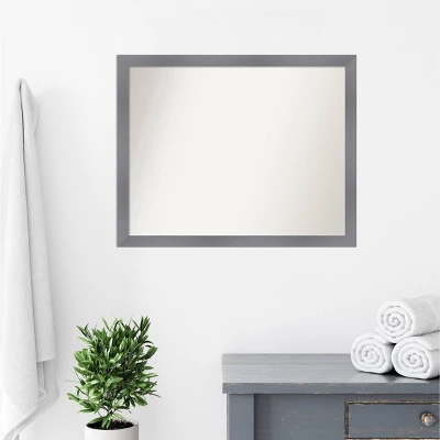 Amanti Art Edwin Gray Wood Bathroom Wall Mirror, 31" x 25" Non-Beveled 7 Amanti Art Edwin Gray Wood Bathroom Wall Mirror, 31" x 25" Non-Beveled - Image 5