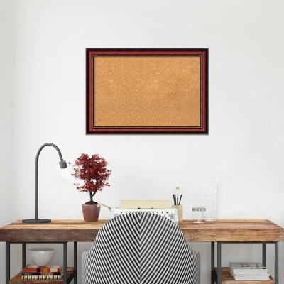 Amanti Art Rubino Cherry Scoop Wood Framed Corkboard, Natural Cork 6 Amanti Art Rubino Cherry Scoop Wood Framed Corkboard, Natural Cork - Image 4