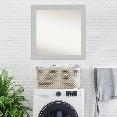 30" X 30" Non-Beveled Shiplap White Wood Bathroom Wall Mirror - Amanti Art 9 30" X 30" Non-Beveled Shiplap White Wood Bathroom Wall Mirror - Amanti Art - Image 7