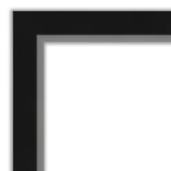 Amanti Art Eva Narrow Matte Black and Silver Picture Frame (11x14)