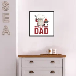 Amanti Art Father's Day Gnome Dad by Tara Reed 16x16 Framed Canvas Wall Art -Amanti Art Shop GUEST 709c0e50 4862 4e99 b4b1 a004a0f2ddeb