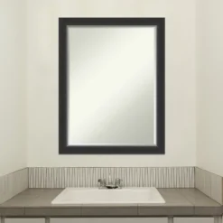Amanti Art Corvino Black Narrow Wood Bathroom Mirror - 21 x 27 -Amanti Art Shop GUEST 7166004f d37d 4762 9317 8115652447ee